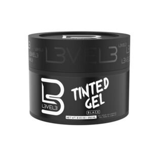 L3VEL3 Tinted Gel - černý gel na vlasy se schopností krytí šedin a střední fixací, 250 ml