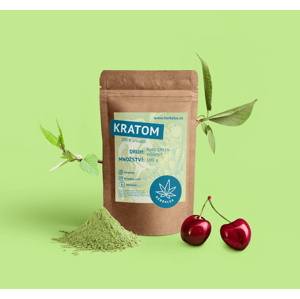 Herbalus Ochucený kratom - Pure Green -  Višeň [ 200 g ]