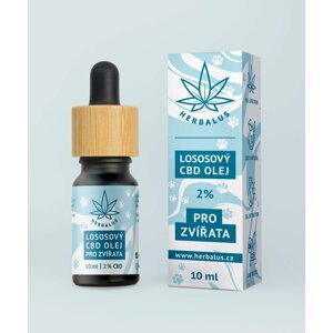 Herbalus Lososový CBD olej 2% pro zvířata 10 ml