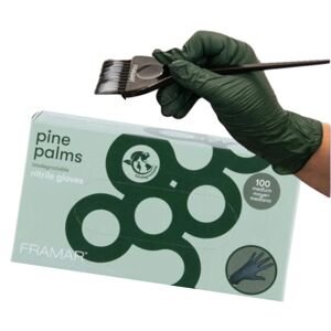 Framar GLV Nitrile Gloves PowderFree - bezpudrové nitrilové rukavice, 100 ks GLV-PINE-MED Pine Palms - MEDIUM - medium (M)