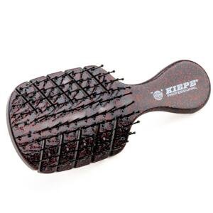 Kiepe Hair Detangler MINI-BRUSH - černé třpytivé mini kartáče Černá s červenými třpytkami (140208.2)