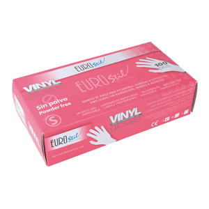 Eurostil Vinyl Gloves Powder Free - vinylové rukavice bezpudrové, 100 ks 06690 - M - MEDIUM